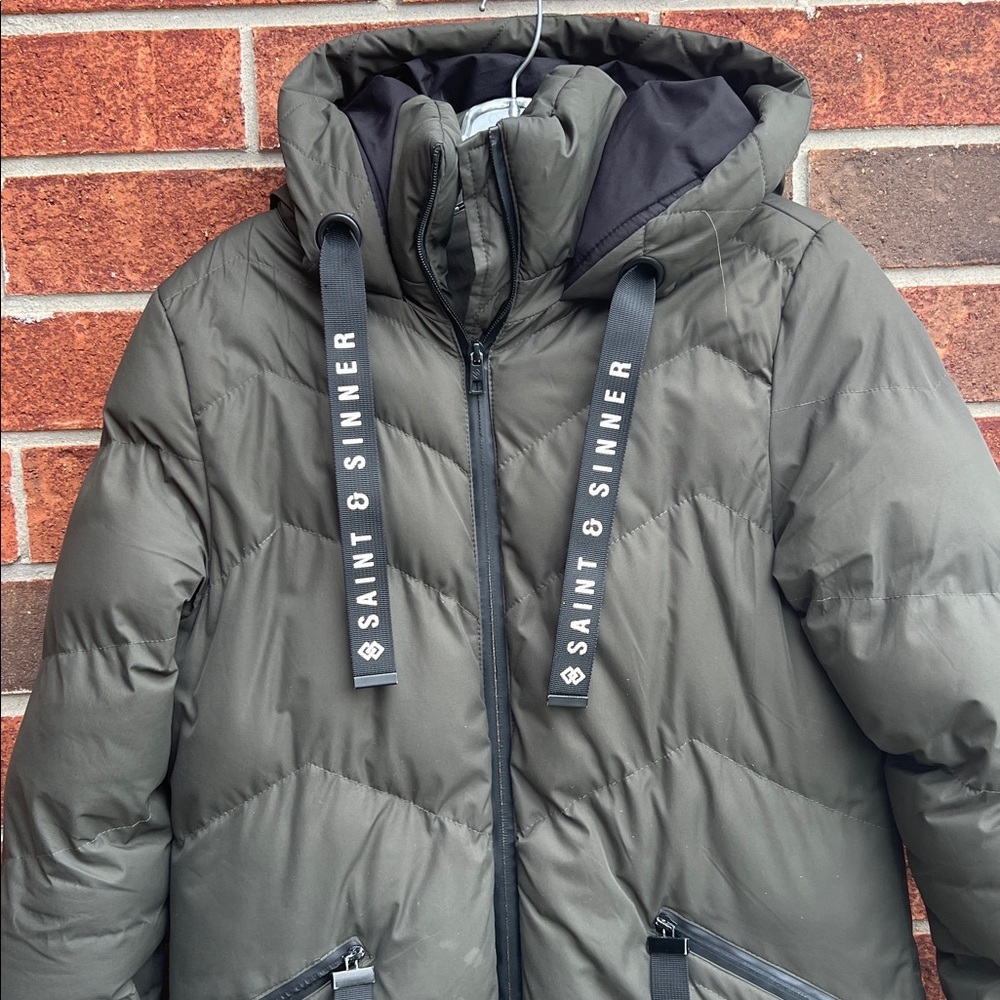 Saint & Sinner Women’s Long Padded Hooded Winter Coat - Picture 5 of 9